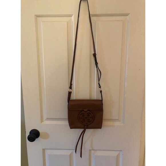 Tory Burch Miller Crossbody Bag Brown Leather - Picture 14 of 14